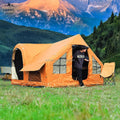 High MOQ Customizable logo 8-10 Person Orange Inflatable Camping Tent