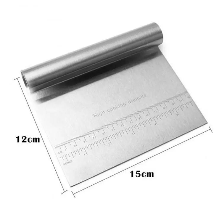 Stainless Steel Scrapers Cutter and Round 700 to 800 Gram Play Molds 2 Pieces Bowl Food Baking Tools Sets Dough Scraper