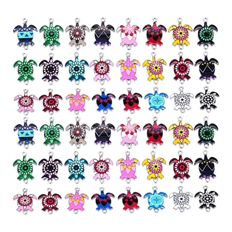 Colorful Turtles Enamel Charms Pendant Mixed Turtles DIY Charm Jewelry Making Crafting Accessories for Necklace Bracelet Earring