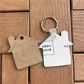 MDFSUB OEM/ODM Eco-Friendly 50x50mm 3mm Thickness Single-sided Sublimation Blank MDF Wood Keychains with Protective Film
