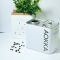 Factory Custom Empty 1kg Coffee Tin Can Coffee Packaging Tin With Handle Canister Tin Coffee Box Big Size