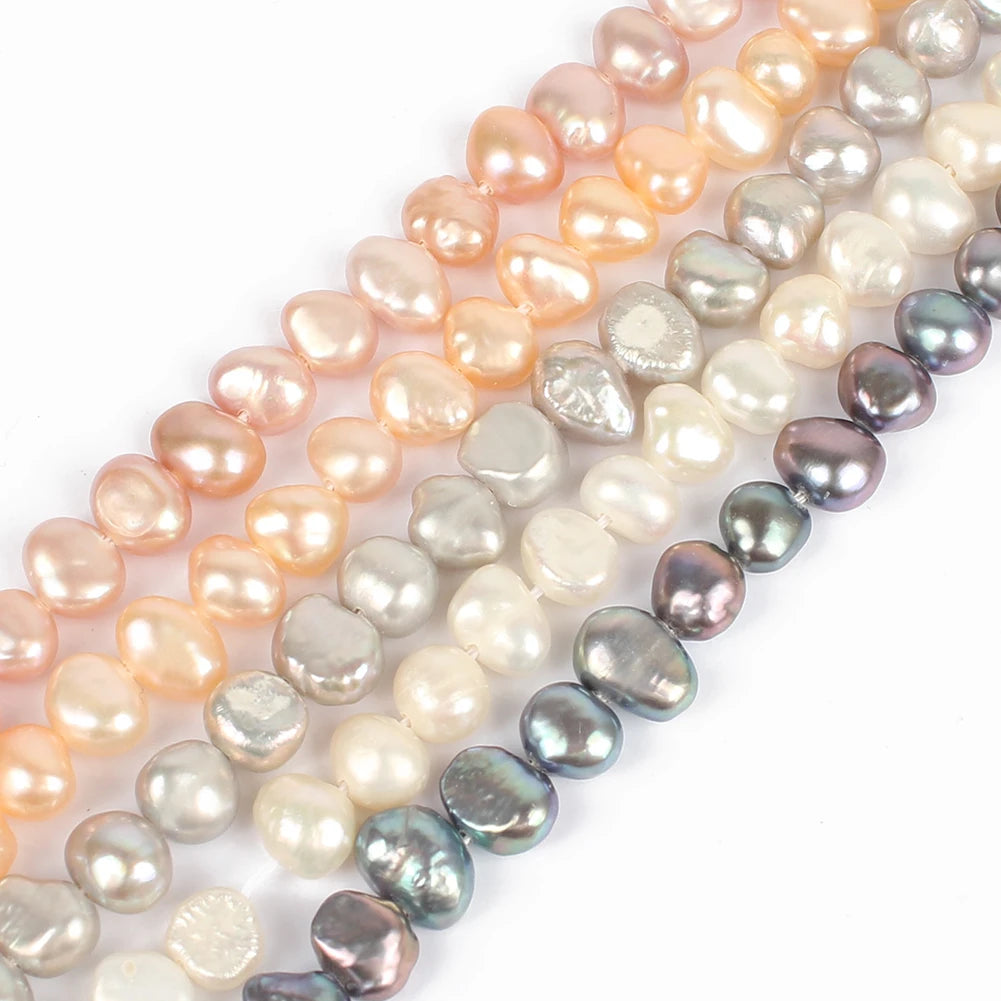 Wholesale 6-7mm Natural Freshwater Pearl Beads White/Pink/Purple/Gray/Black Irregular Colors for DIY Bracelet Necklace