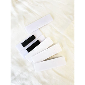Blank White Magnetic Reusable Plastic PVC Acrylic Name Badge