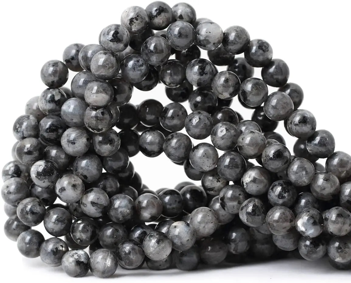 45-48PCS 8mm Natural Black Labradorite Zodiac Beads ZP Brand China Origin