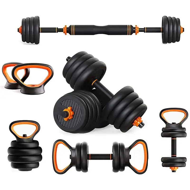 6 in 1 Fitness Gym Equipment Adjustable Weight Barbell Dumbbell Set Buy Cheap Home Cast Iron Exercise Dubell Kettlebell Kimbt