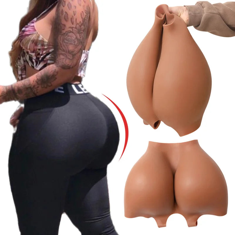 Plus Large Size Silicon Huge Woman Silicone Butt and Hip Shaper Buttocks and Hips Fake Enhancer Silicon Pad Padded Panties Fesse