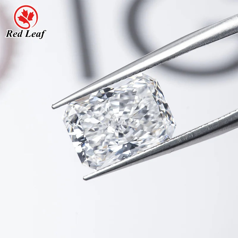 Redleaf 1CT Elongated Radiant Cut Lab Grown Diamond HPHT CVD  Certified VVS VS Clarity for Jewelry Making IGI Certified