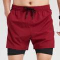 Sport Men Polyester Quick Dry Shorts Double Layer Towel Loop Athletic Shorts Training Breathable Shorts
