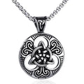 2025 Hot Sale Viking Scanavia Viking Celtic Knot Amulet Stainless Steel Pendant Necklace Men's Gift
