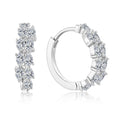Qingxin New Arrivals Vintage Style Fine Jewelry 925 Sterling Silver Zircon Round CC Huggies Hoop Earrings for Women