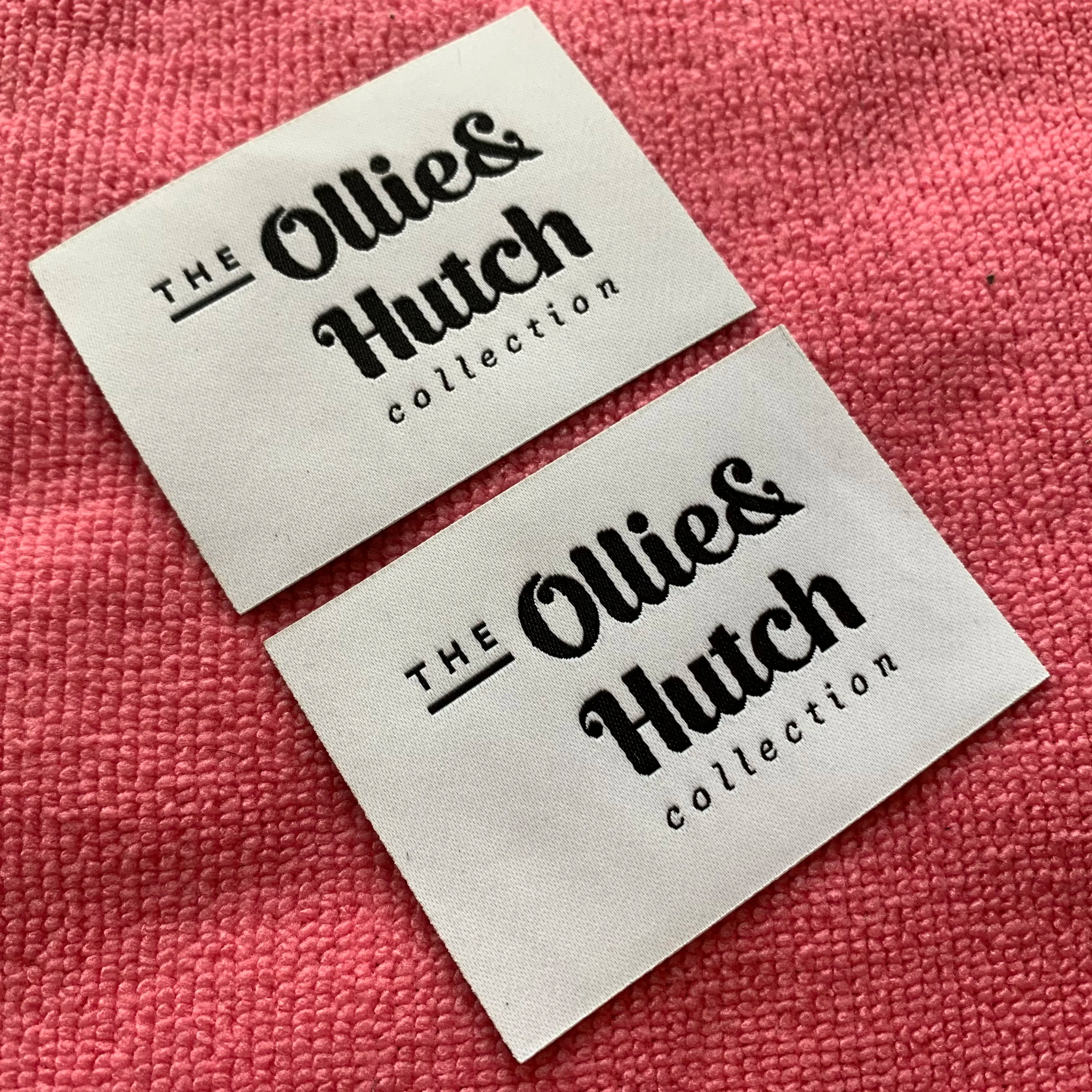 Laser Cut Neat Edge Brand Name Woven Patchclothing Inside Woven Label