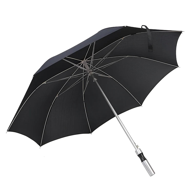 Wholesale 8 Ribs Aluminium Automatic Open Ultralight Golf Umbrella Business Adverting Custom logo Straight Umbrella for the Rain