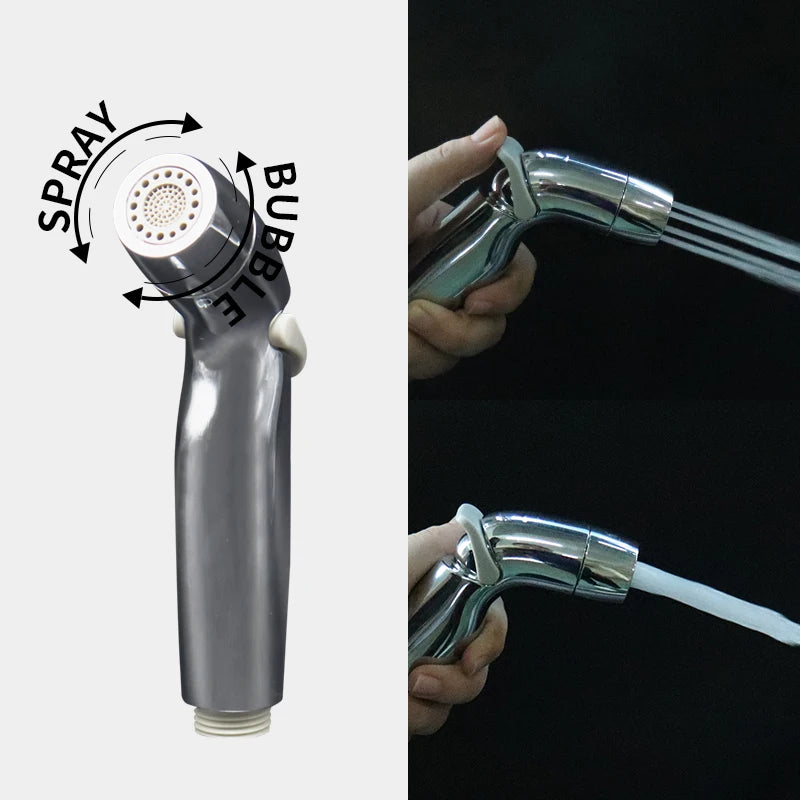 Modern ABS Material Hand Shower Head Bidet Handheld Sprayer Faucet Toilet Plastic Handle Shattaf Set for Bathroom