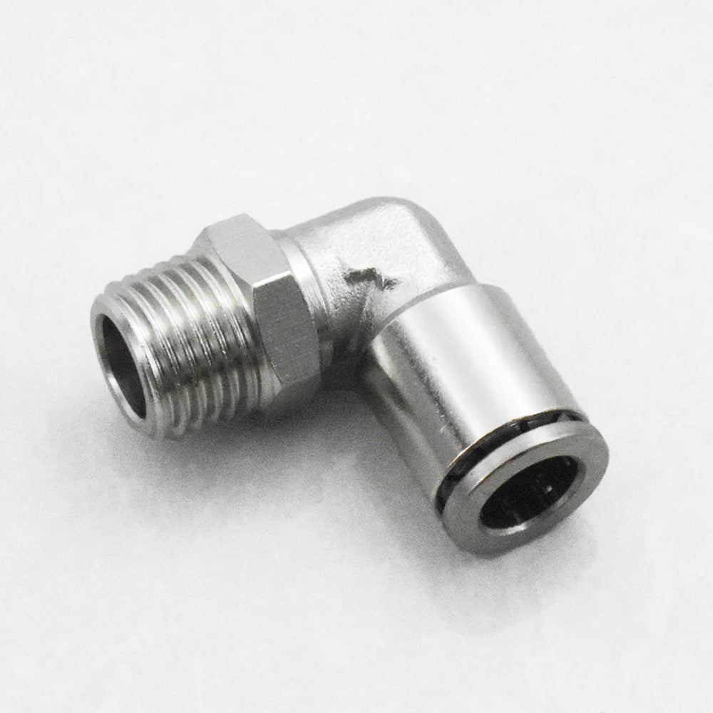 MPL Brass Metal Male Elbow 1/8" 1/4" 3/8" 1/2" 4mm 6mm 8mm 10mm 16mm Water Pneumatic Air Fittings 90 Degree PL Pipe Connect