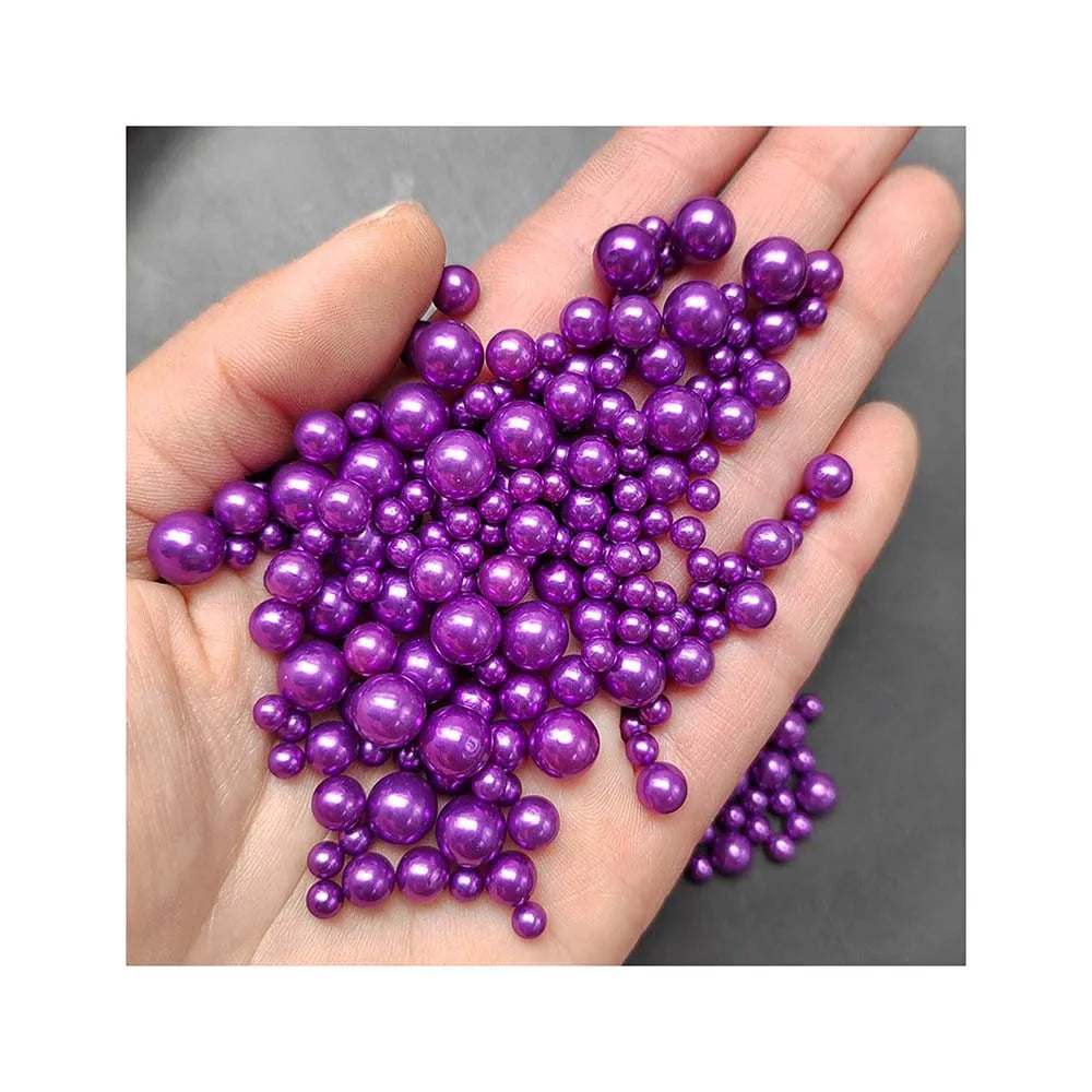 No Hole Colorful Christmas Pearls Round ABS Beads for Jewelry Making Nail Art Phone Case D I Y Craft