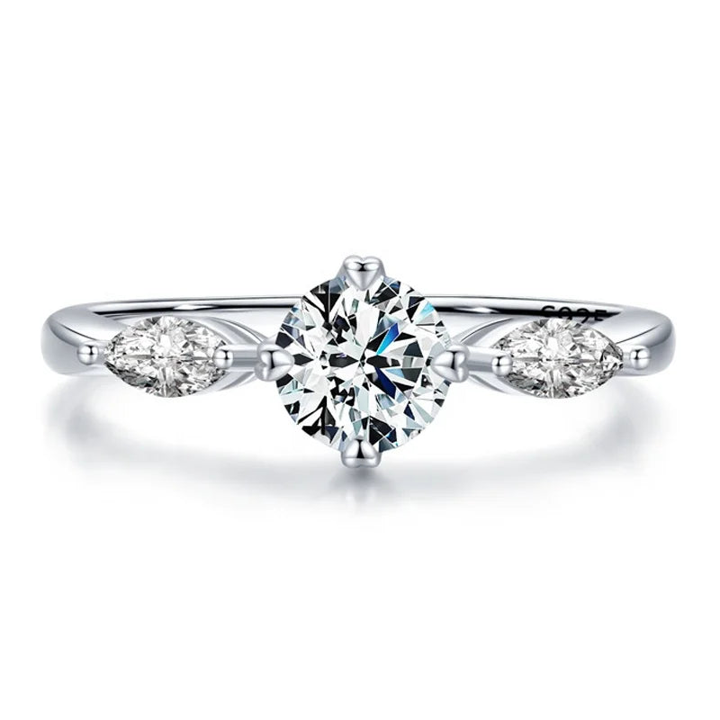 JZ1464 Fashion Design 925 Sterling Silver Eternity Band Rings Boho Jewellery Engagement Zircon Diamond Ring Bands for Women