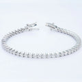 Fine Jewelry 925 Silver Heart Shape DEF Shiny Mossanite Diamond Tennis Bracelet Fashion Jewelry