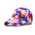 Custom logo Fashion Summer Watercolor Floral All-Over Print Sports Hat Tie-dye Baseball Cap for Women