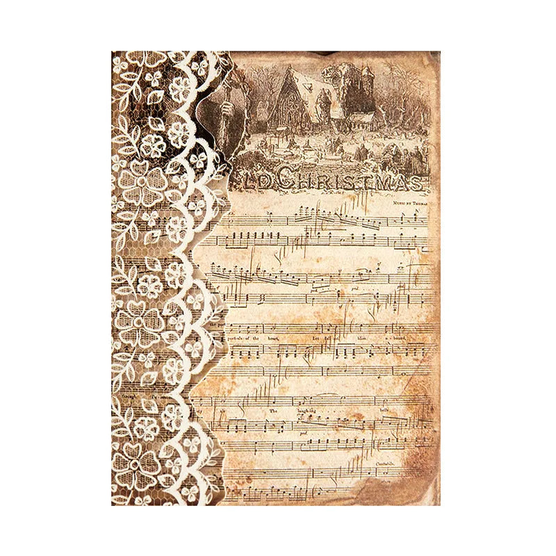 50pieces/pack Material Paper Handwritten Previous Series Retro Bottoming Material Collage Decoration Message Memo 6 Models