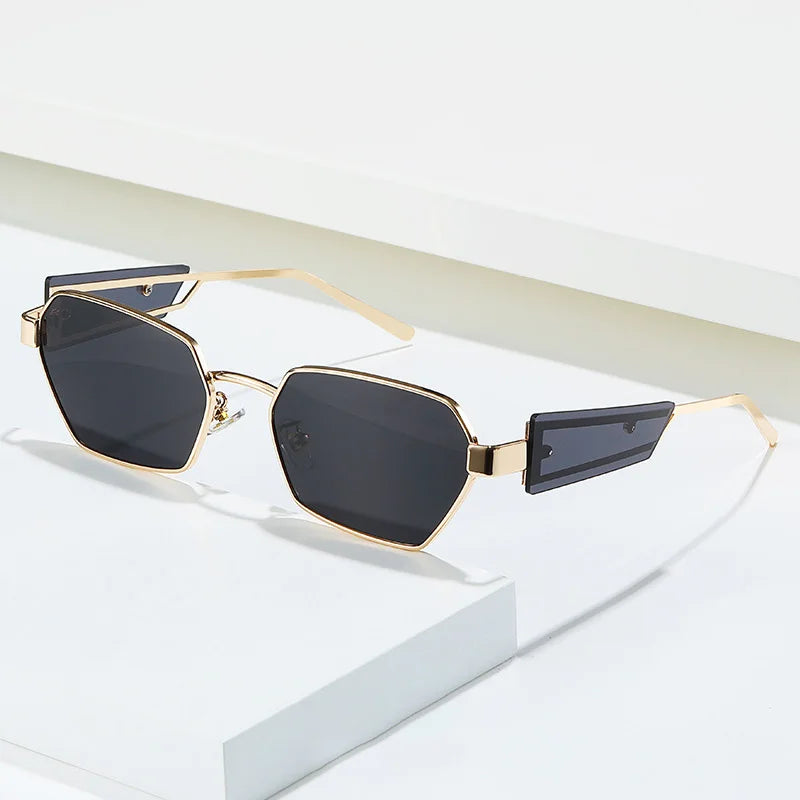 Designer Quality Unique Sunglasses Retro Reasonable Price 2023 Vintage Classic Metal Frame Hexagonal Sunglass for Women Y2K