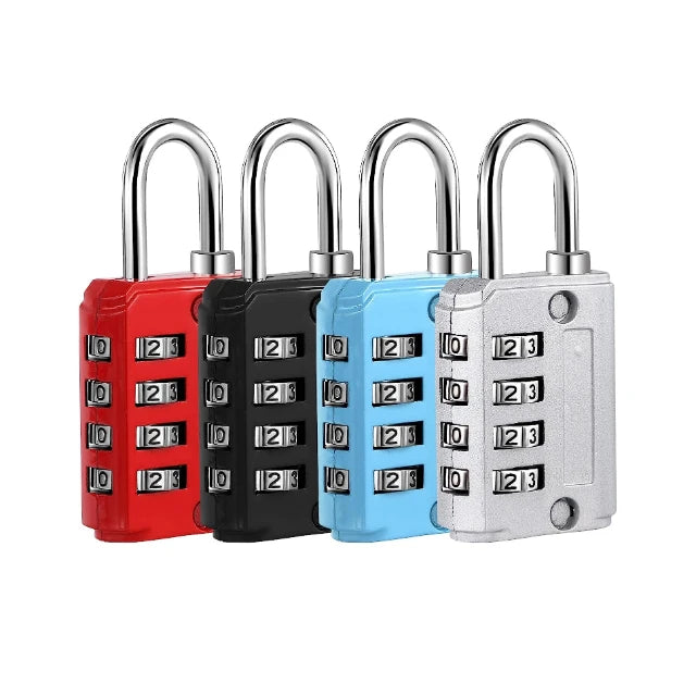 Anti-theft Gym Weatherproof for Luggage Lock Black 4 Digit with Zinc Alloy Code Lock Padlock Combination Lock