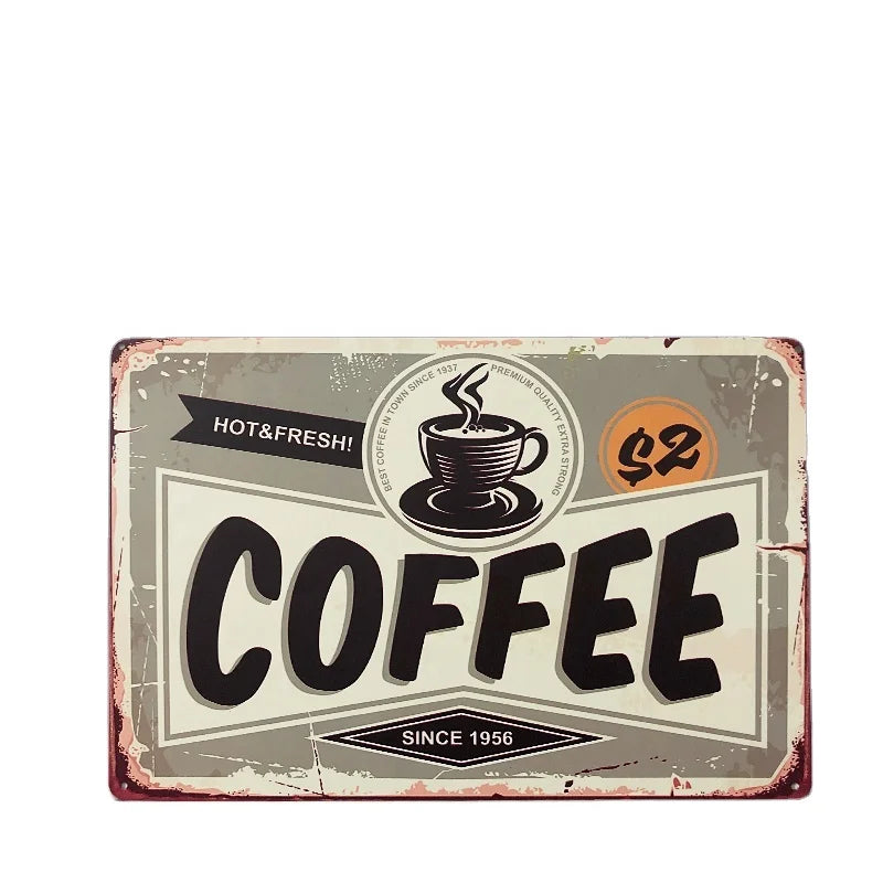 Wholesale Vintage Metal Retro Tin Signs for Salon Barber Shop Decoration Tin Plates  Mixed With  Many Designs