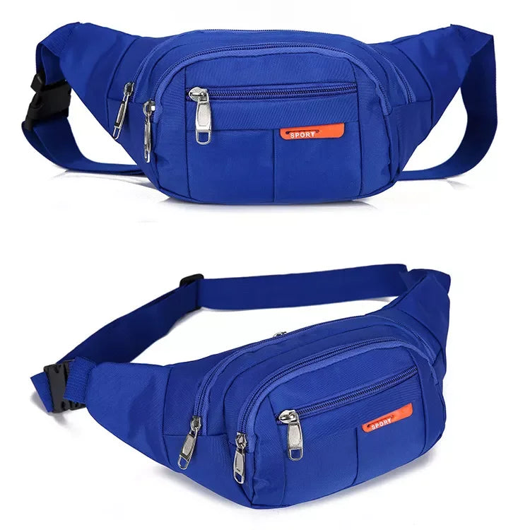 New Design Custom Zipper Leisure Sports Men Women Belt Simple Crossbody Fanny Pack Waist Pouch Bag