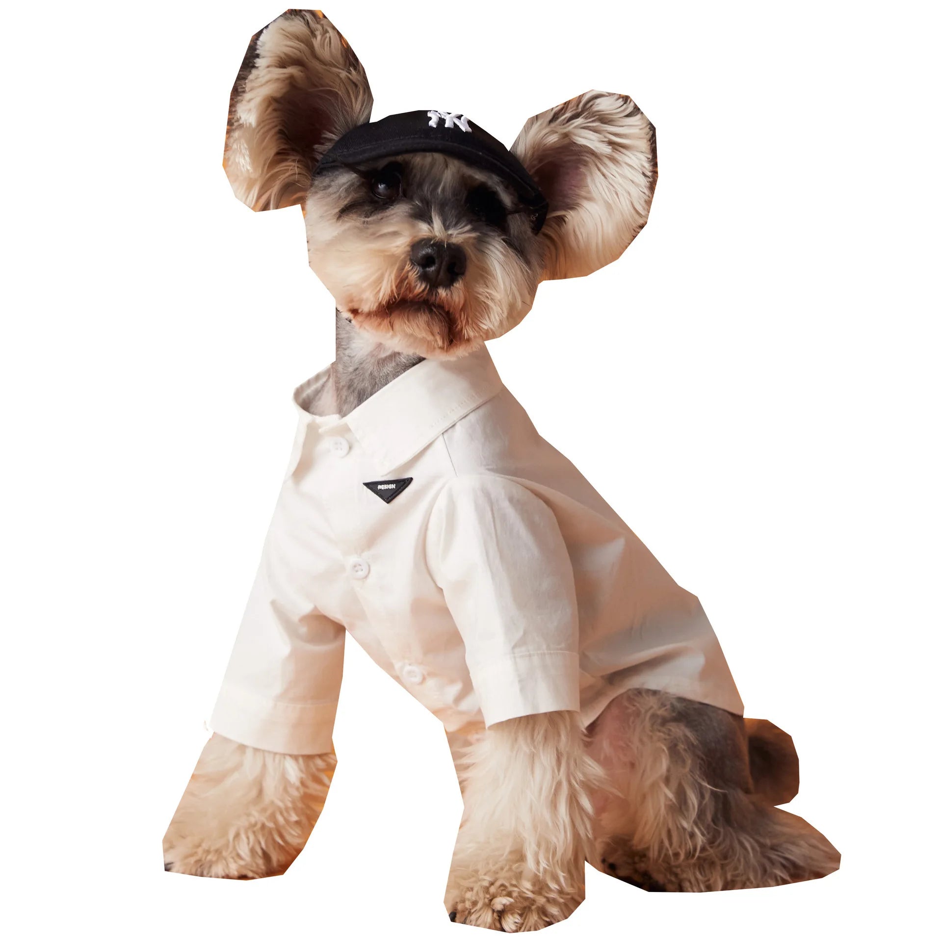 Custom Summer Wear Thin Solid Color Base Schnauzer Pomeranian Dog White Shirt Pet Clothing Shirt