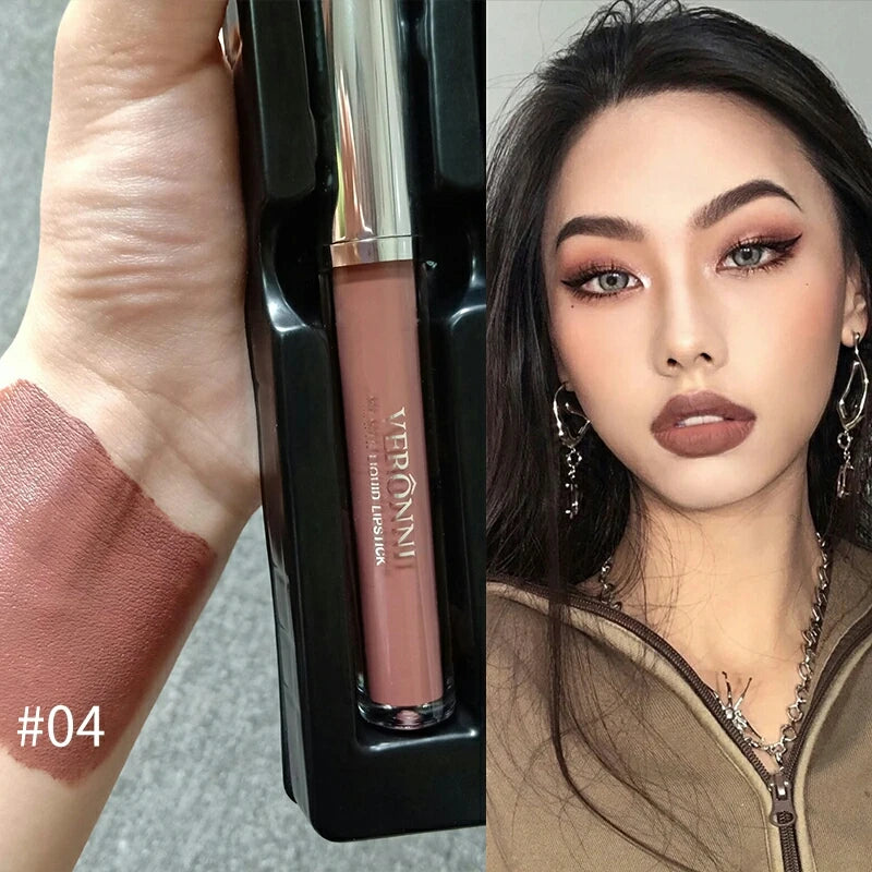VERONNI 13 Color Matte Liquid Lipstick Lip Gloss Lip Liner Set