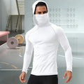 Fishing Shirt Wear Custom Logo Polyester Elastic Compression Climbing  Winter Running GYM Workout Hooded Cycling Baselayer Shirt