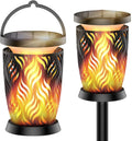 Howlighting Outdoor Hanging Solar Lantern Flickering Torch Light Waterproof LED Flame Umbrella Light Landscape Decorative Light
