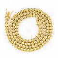 Luxury Hip Hop Jewelry Necklace 925 Sterling Silver GOLD YELLOW Colored Moissanite Tennis Chain
