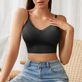 Ladymate ODM/OEM Women Seamless Wireless Push up Bra Lace Trim V Neck Soft Padded Comfort Support Bralette Custom Logo