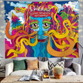 Unique Interesting Vibrant Bright Colorful Psychedelic Hippie Indoor Outdoor Dorm Classroom Office Decoration Reusable Tapestry