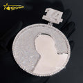 Luxury Design 4.5inch Tall Figure Moissanite Pendant Hip Hop Jewelry 925 Silver Pendant Men Women Custom Moissanite Pendant
