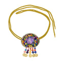 Flowers in Random Colours Ethnic Style Handmade Belt Natural Stone Flower Belt Ladies Belt