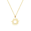Ins  Hot Selling 18K Gold Plated Stainless Star Sun Pendant Necklace for Women