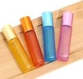 Custom 5ml 10ml Matte Glass Gemstone Roller Ball Perfume Roll on Essential Oil Roller Bottle