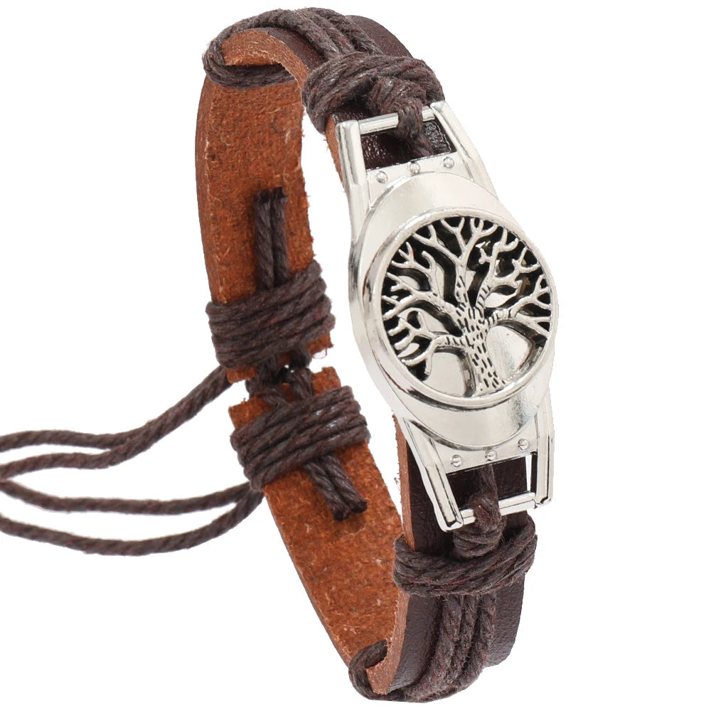 New Design Fashion Life Tree Bracelets Men Accessories Bracelet Leather Bracelet & Bangle
