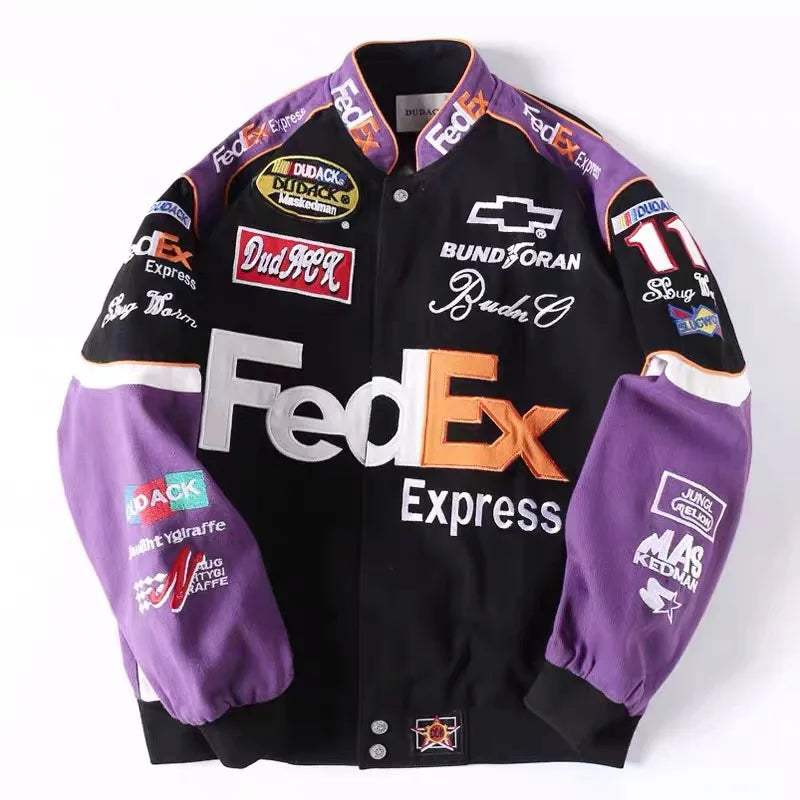 Wholesale OEM Cotton Plus Size Flight Custom Embroidery Patch Express Mens Bomber Motorcycle Race Car Jacket