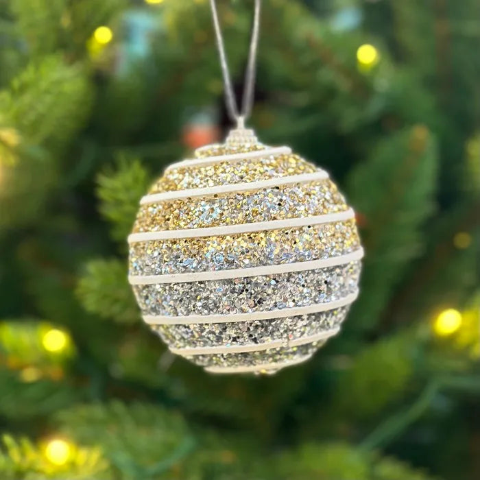 8cm/3pcs 10cm/2pcs Foam Glitter Christmas Tree and Ball Ornaments Decor for Christmas Valentine's Day