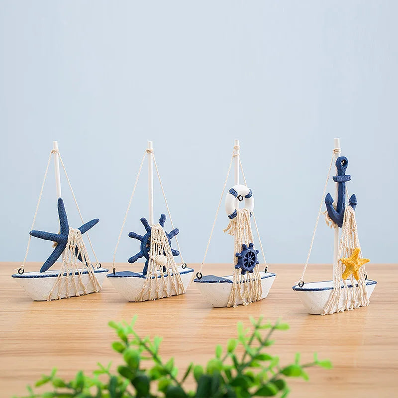 Mediterranean Decor Wooden Model HYG03 Boats Nautical Wall Decor Wood Crafts & Wall Signs