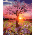 Abstract Tree Landscape Painting by Numbers Starter Kit for Adults 40x50cm/16x20inch Home Wall Decor Coloring by Numbers
