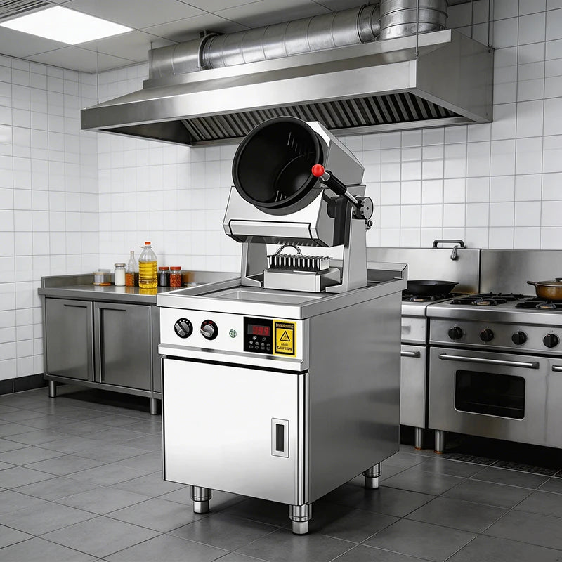 In-Smart Full Automatic Commercial Stainless Steel Wok Cooker Large-Scale Intelligent Anti-Paste Stir-Fry Robot Factory Direct