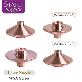 Startnow Laser Nozzle Single/Double Layers Dia.28mm H15 Thread M11 Caliber 1.0-4.0mm for WSX 1064nm CNC Fiber Laser Cutting Head