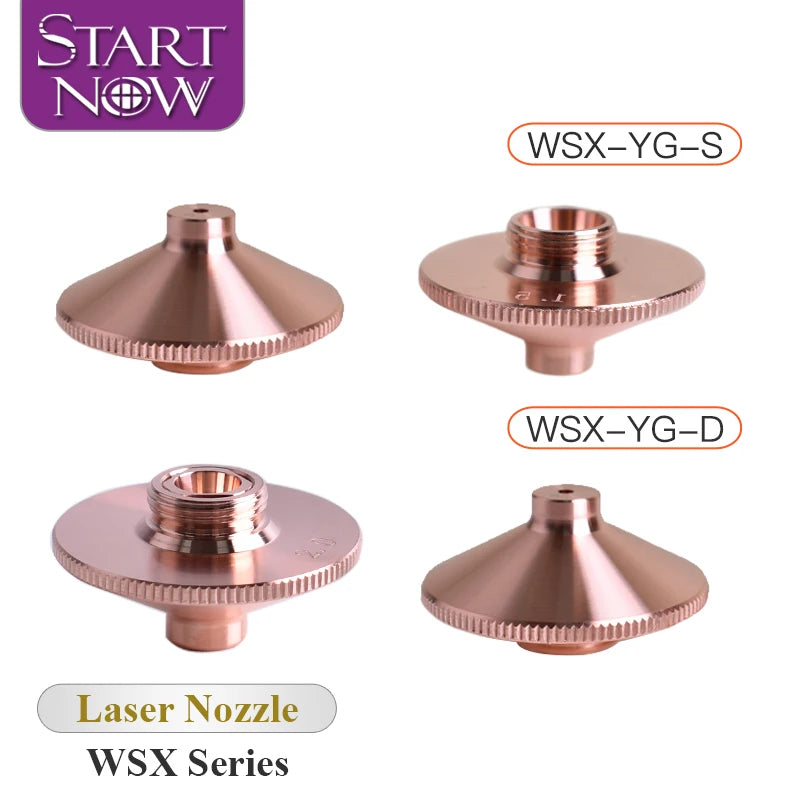 Startnow Laser Nozzle Single/Double Layers Dia.28mm H15 Thread M11 Caliber 1.0-4.0mm for WSX 1064nm CNC Fiber Laser Cutting Head