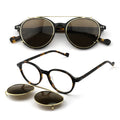 Stylish Anti Blue Light Sunglasses Solid Eyeglasses Frames Clip-On Night Vision Glasses with Acetate Material