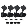 Black 2R2L Open Gear Electric Bass Machine Heads Keys Tuners Set Bass Guitar Tuning Pegs