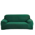 Household Washable Super Soft Polyester Spandex Modern Stretch Material Green Pure Color Three-seat Sofa Cover