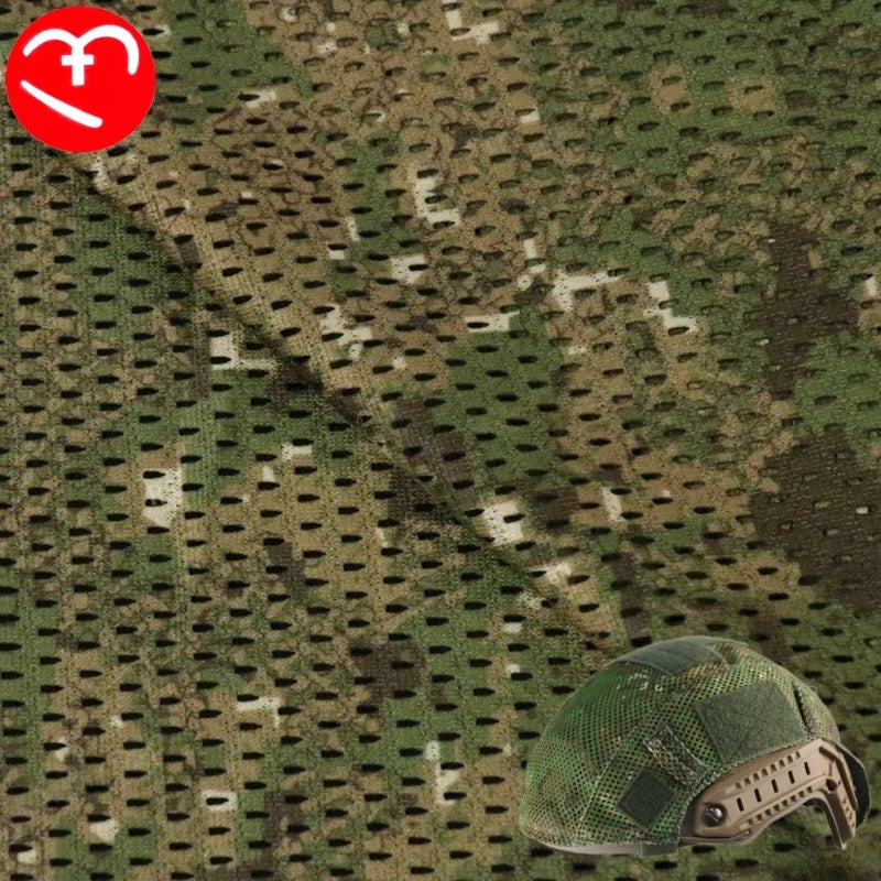 PENCOTT Green Zone Rock Camouflage 120gsm Lightweight Breathable Mesh Fabric Quick-Drying Knitted Fabric Tactical Outdoor Fabric